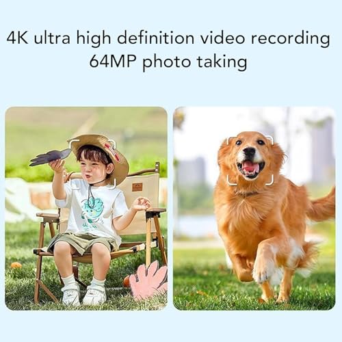 Image of BIGASUO 4K Pockets Vlogging Camera with WiFi, Handheld Video Camcorder with Audio & Video Recording, 330 Degree Rotating Lens, Loop Recording, 1.72 Inch Touchscreen, 64MP Photos (1395) (Black, B22)