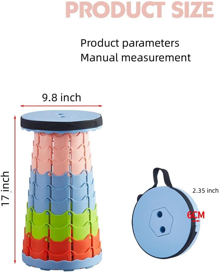 Miniatura 3 de Taburete retráctil mejorado, taburete portátil ligero para acampar con una capacidad de carga de 400 libras, campamento para adultos, pesca,