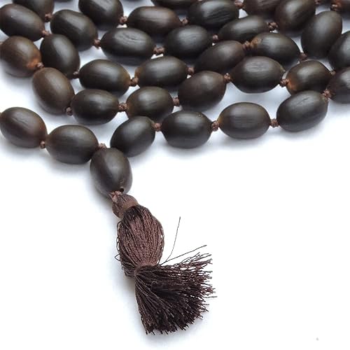Miniatura 2 de Lotus Mala Beads  10 MM  Auténtico Indio 108+1 Cuentas con Borla  Lotus Japa Mala, Semilla, No es una piedra preciosa