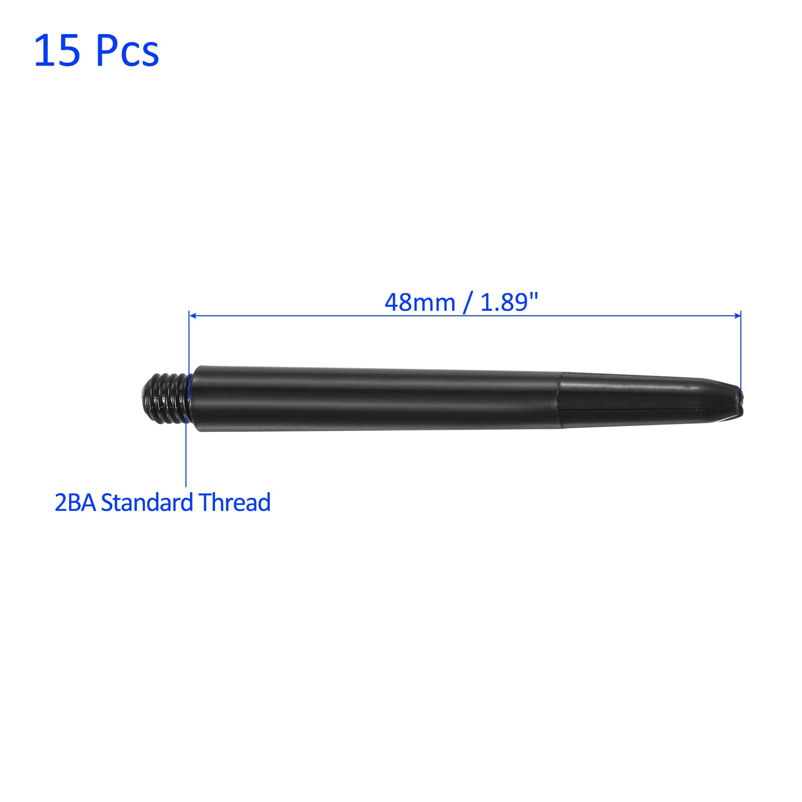 M METERXITY 15 Pack Darts Shafts, Plastic Darts Stems Medium 2BA Thread - Image 3