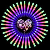 42pcs Boda Palos Espuma Luminosos 40cm Barras Luminosas bastón luz led para Fiestas Varillas Luminosas Fluorescentes Bodas Cumpleaños para Niños Adultos
