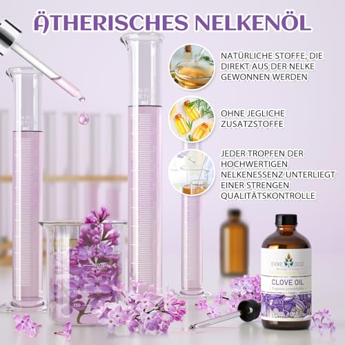 EVOKE OCCU Nelke ätherisches Öl 118 ml, reines Nelkenöl für Haut Massage Aromatherapie Diffusor- 4 FL Oz