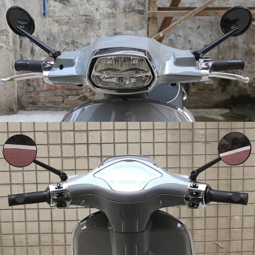 Espejos retrovisores para Vespa Sprint y Primavera 150 par de retrovisores negros de recambio moto 3
