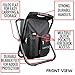 GearTOP Camping Chair Backpack, Multi-Function Fishing Stool and Beach Bag Plus Phone Pouch (Black)