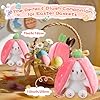 MIAODAM Bunny Stuffed Animal Reversible Cuddle Bunny Stuffed,Strawberry Bunny Transformed Rabbit Plush Zipper,Turns Into Ears Bunnies Plushies Toy Cute Stuffy Doll Easter Girlfriend Gift #3