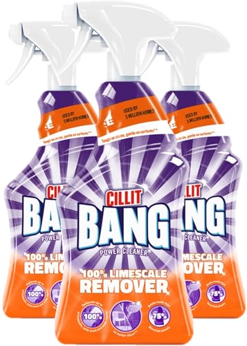 Cillit Bang Limpiador - Spray Limpiador Cal y Suciedad, interior y exterior - Paquete de 3 x 750ml