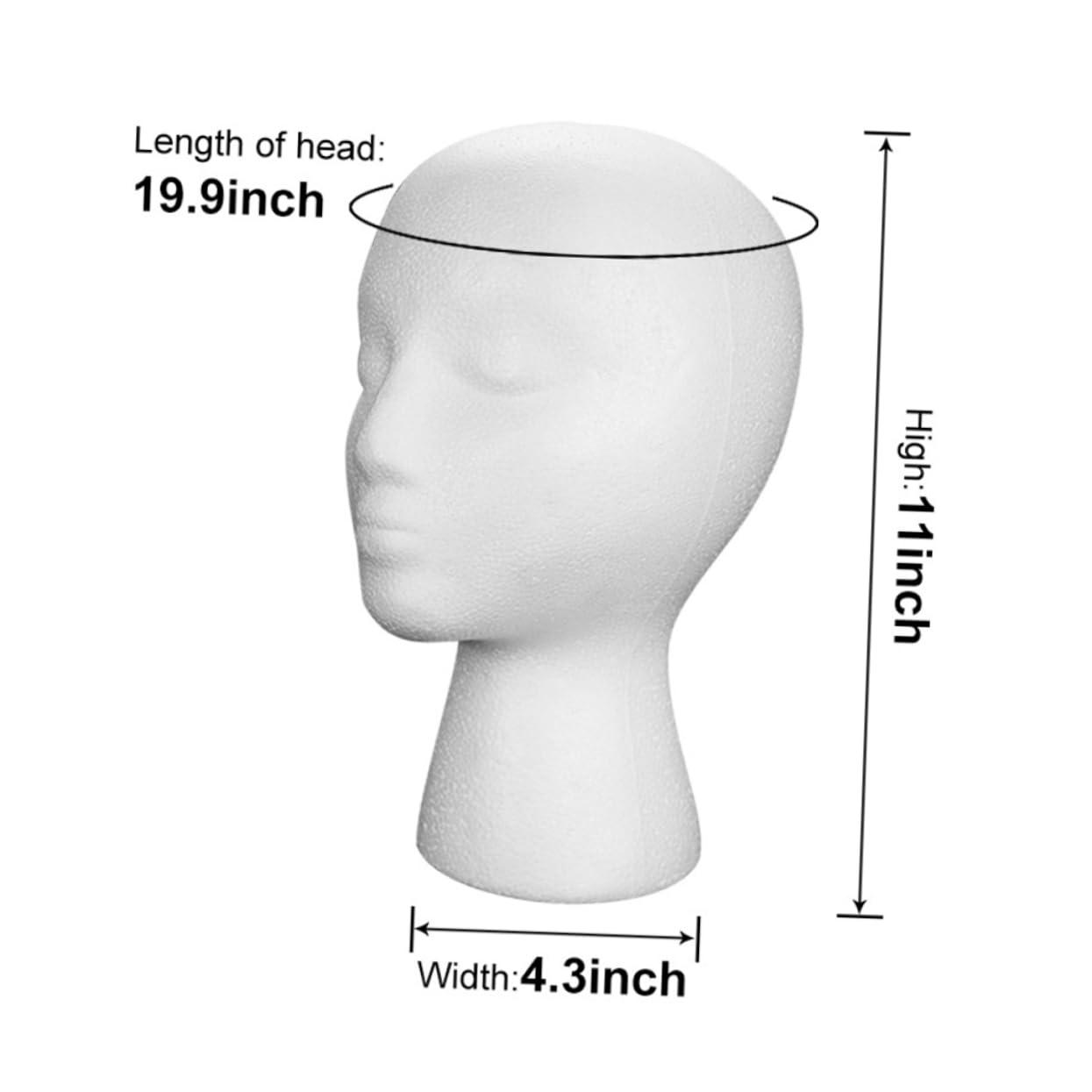 SHERCHPRY 1pc Wig Display Mannequin Head Holder for Hats Scarves Glasses Multi Purpose Stand for Salon Store DIY Styling for Wig Storage Transport