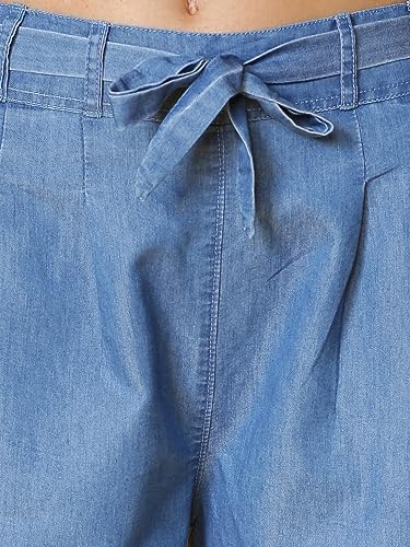 Image of NOVIO Cotton Blend Women Mid Rise Fashion Palazzo for Women