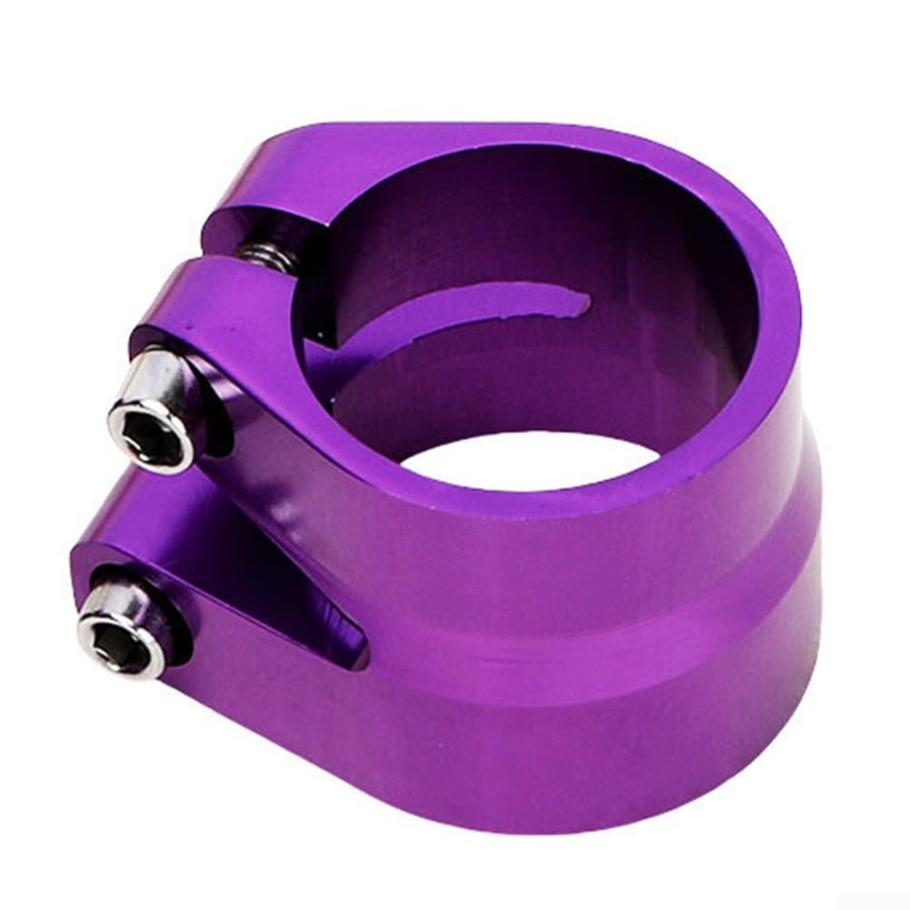 Bicycle Seatpost Clamp, Aluminum Alloy Quick Release, 31.8mm/34.9mm, for Mountain Road Folding Bike(purple)