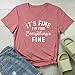 YITAN Women Graphic Tees Casual Cute Tshirts Mauve Large