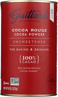 E. Guittard Cocoa Rouge Unsweetened Dutch Process Cocoa Powder 8oz - Intense Bittersweet Flavor for Baking