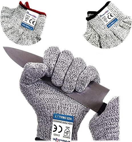 Dowellife Cut Resistant Gloves Food Grade Level 5, Safety Kitchen Cuts Gloves