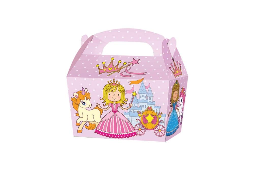 Playwrite 10 X Princess Party Treat Boxes - Loot Food Gift Snack Box