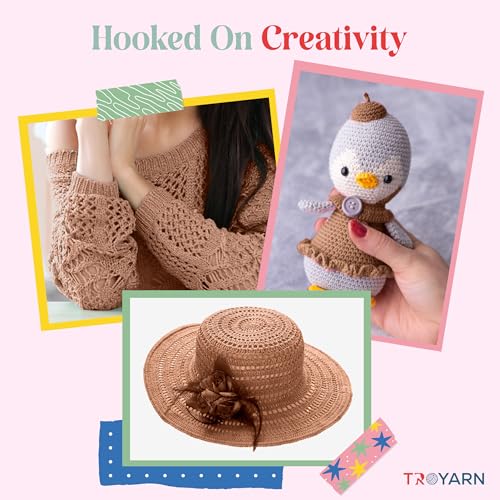 Image of Yarn for Crocheting & Knitting - 2 Skeins (2x383 Yds) (105261 - Russet Brown) - 100% Microfiber Acrylic for Craft Projects