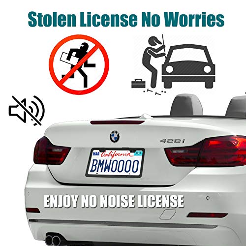 Bggtmo Anti Theft License Plate Frames -Carbon Fiber Style Metal Aluminum License Plate Holders, Contains 100% Stainless Steel License Plate Anti Theft Screws, Fit Us Car Front And Rear License Plate #TOP4