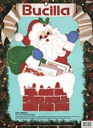Bucilla - Kris Kringle - Felt Applique Card Holder Kit 82957