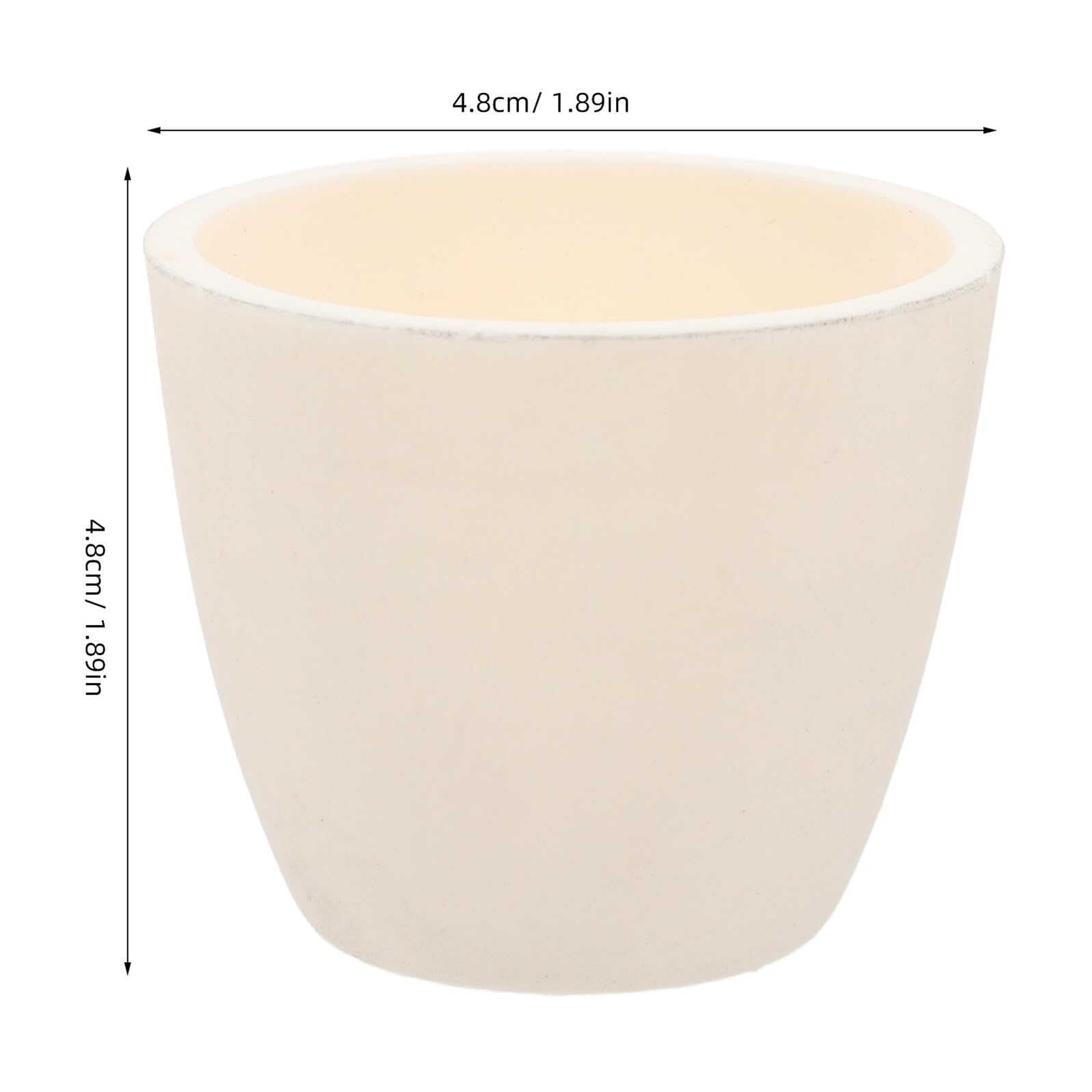 PLAFOPE Crogiolo Ceramico Resistente al Calore e All'usura in Ossido di Alluminio 99% Adatto per Fusione e Analisi Scientifiche Capacità 10ml per Laboratorio e Ricerca