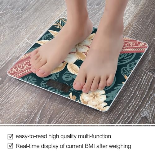 Báscula Digital de Baño con Diseño Hawaiano Elegante miniatura 5