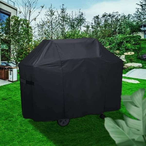 Miniatura 5 de Funda para parrilla de 58 pulgadas  Fundas para parrilla de poliéster resistente al agua  Funda rectangular negra para parrilla de barbacoa al aire