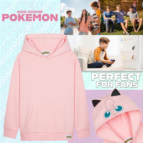 Image of Pokemon Hoodie for Boys & Teens Hooded Sweatshirt Warm Anime Pikachu Sweater