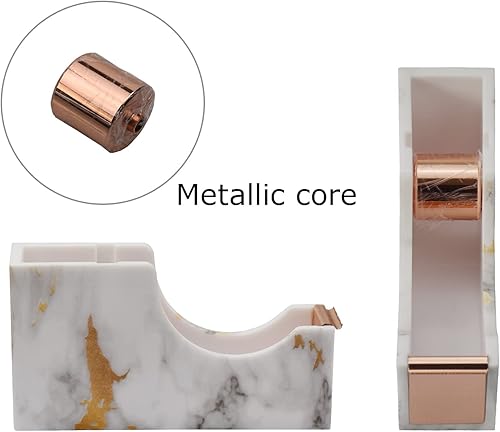 Miniatura 10 de Enyuwlcm Dispensador de cinta acrílica para escritorio, resistente, lindo dispensador de cinta con base antideslizante, adecuado para cinta de