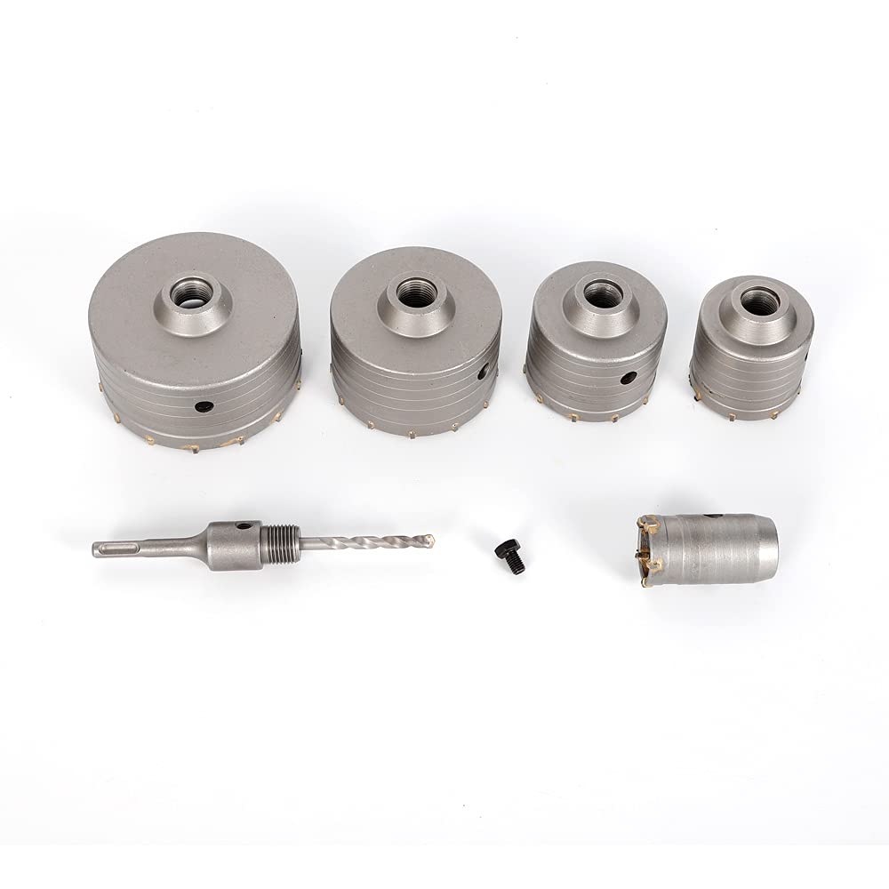 Sega a tazza per calcestruzzo, presa SDS-Plus, resistente agli urti a martello, 40/68/80/100/120 mm, set di seghe a tazza per calcestruzzo, punte a tazza, per martelli