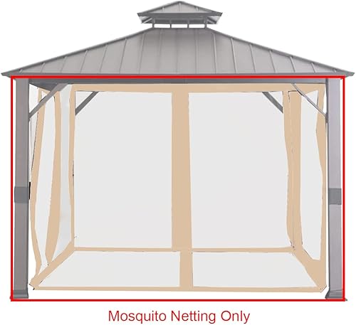 Miniatura 3 de Garden Winds Juego de mosquiteras de repuesto universal para glorieta de techo duro de 10' X 10'