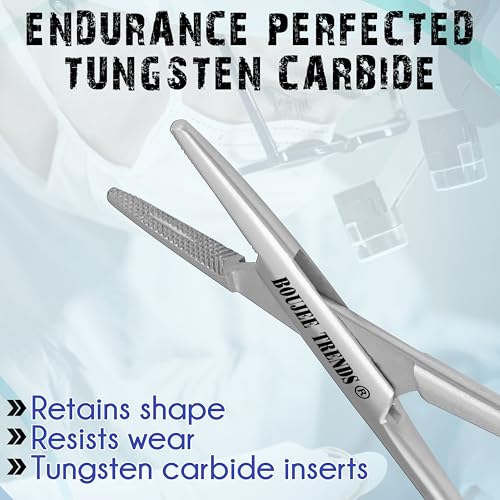 Image of Mayo Hegar Needle Holder Needle Driver with Strong Lock, Serrated Jaws for Precise Suturing and Practicing Autoclavable Multipurpose for Lab and Fishing (5.5 inch)