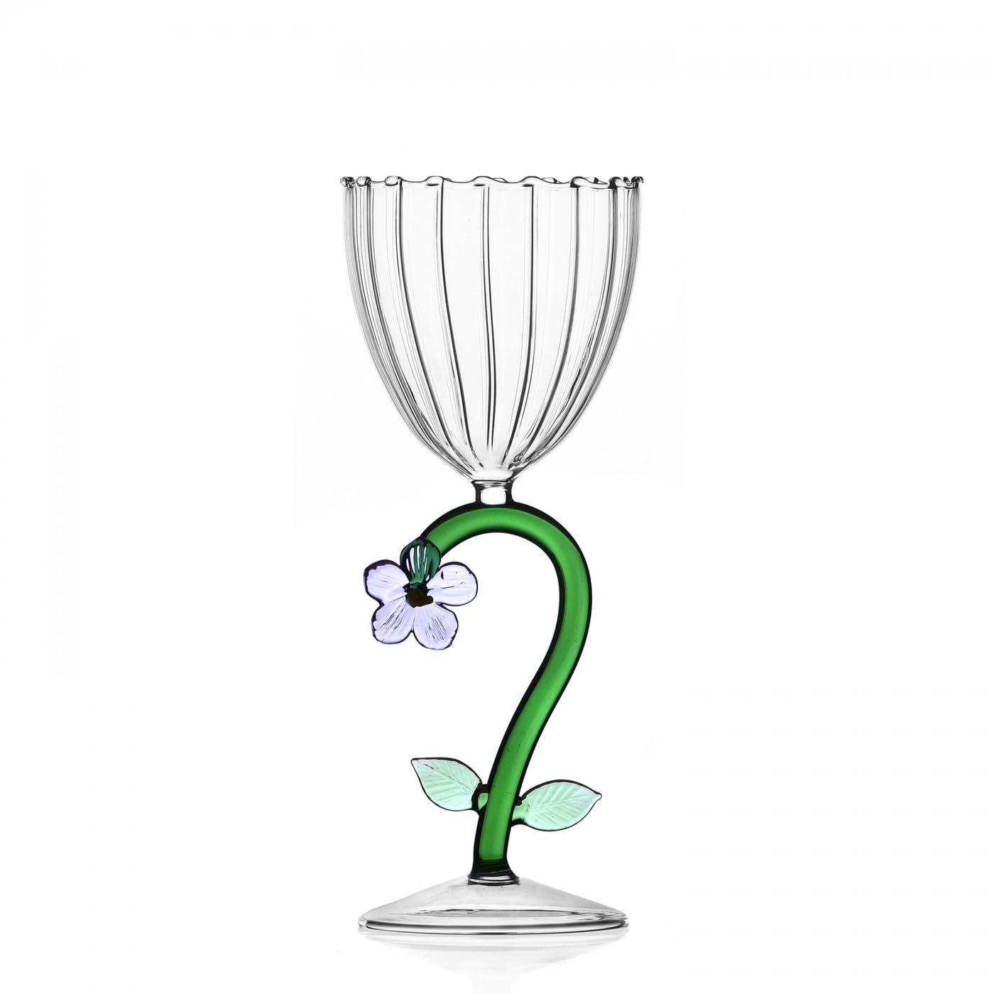 Ichendorf Milano Optical Glass Flower Lilac | Botanica Collection | 28 cl | Borosilicate Glass | Handmade