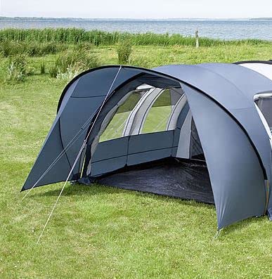 dwt Sonnenvordach passend für Tunnelzelt Gobi Plus wasserdicht, geräumig, in 4 Größen für 3 bis 6 Personen, Polyester-Gewebe, Sonnendach, Größe:Gr. 6 390 x 140 cm
