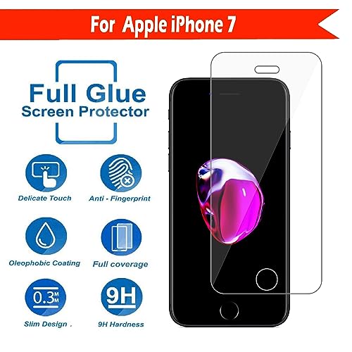 Image of Tempered Glass Screen Protector Compatible for Apple iPhone SE 3 2022 / SE 2 2020 / Apple iPhone 7 /8 with Full Screen Coverage; Except Edges and Easy Installation Kit(Transparent), Pack of 1