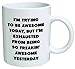 Heaven of Mugs TM SYNCHKG048297 Trying Today, but I'm Exhausted from Being so Freakin' Awesome Yesterday-Coffee Mug by Heaven Creations 11 oz-Funny Inspirational, 11 Ounce, White