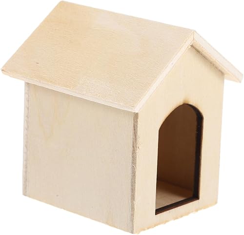 EXCEART Casa de muñecas para perros 1/12, casa de muñecas para perros, casa de muñecas en miniatura, accesorios de decoración de jardín