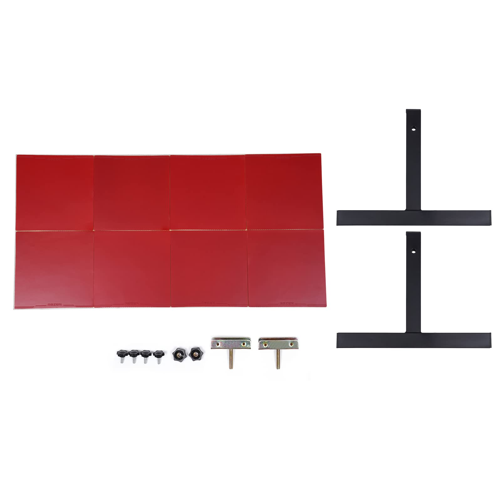 Mur de rebond de tennis de table avec 8 blocs en caoutchouc - Angle réglable à 360° - Stable - Entraîneur de tennis de table - Rebond pour auto-entraînement en intérieur et extérieur - Pour la