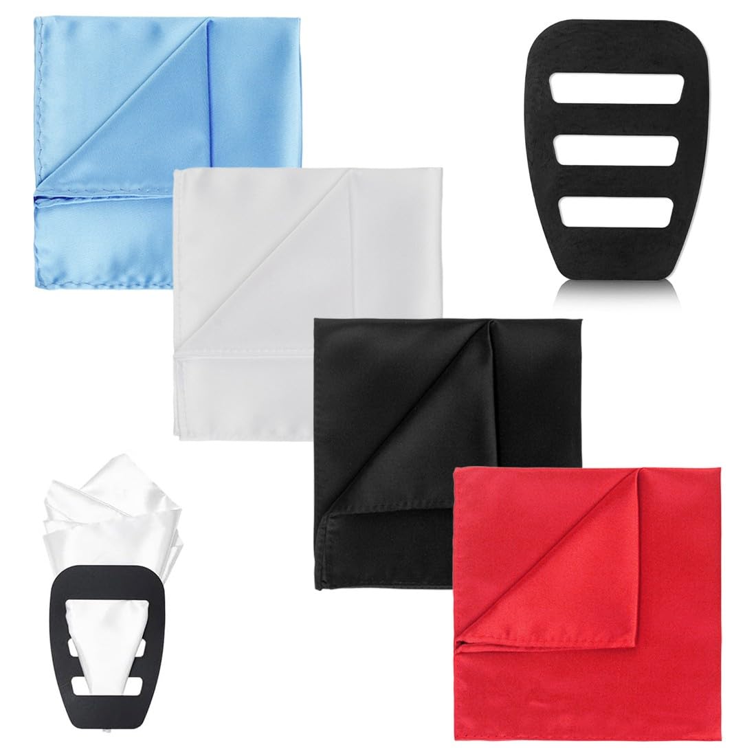 4 Pochette Costume Homme, 1 Porte-Mouchoirs, Mouchoir de Poche Costume Homme avec Support Carré, Écharpe carrée en soie, Support Carré pour Mariage, Smokings, Costumes, Cîner, Vestes