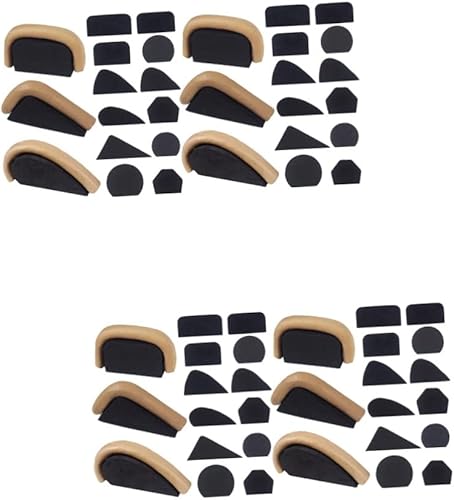 EXCEART 48 piezas de molde de mango de arcilla Herramientas de arcilla para hacer forma de placa de manija, moldes de mango de taza, mango redondo,