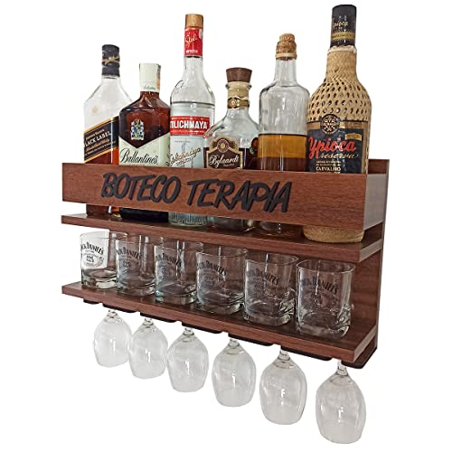 Barzinho De Parede Suporte Bebidas Copos Boteco Terapia IM