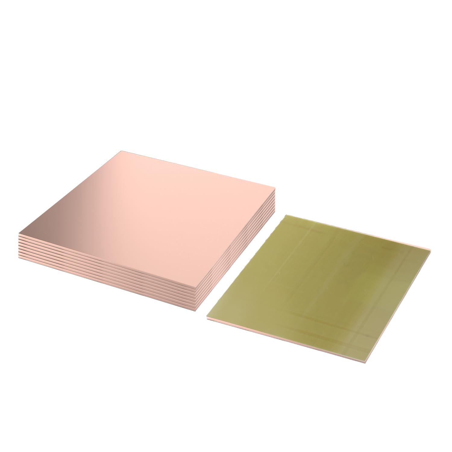 Aoje-Link - Placa de circuito laminada de PCB revestida de cobre, fibra de vidrio FR-4, 150 x 100 x 1 mm, 10 unidades