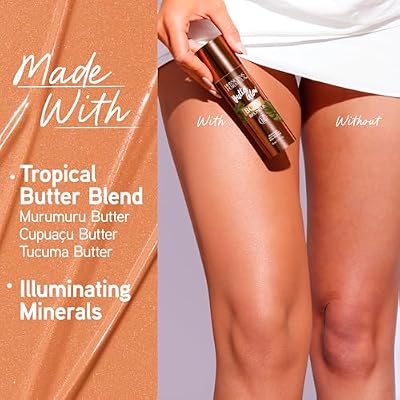 Physicians Formula Butter Glow Body Bronzer, Waterproof & Transfer-Proof, Sunless Bronze Perfection, Ultra-Creamy & Skin-Perfecting Formula for a Radiant Glow, Cruelty Free - Light/Medium