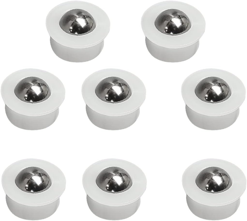 10 Pieces Mini Ball Transfer Bearing Table Conveyor Roller Ball for Transmission, Furniture,Wheelchair 1/3inch(Nylon and Stainless Steel)