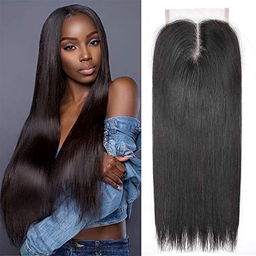 Ayana Brazilian Virgin Hair Straight Middle Part 3.5X4 Lace Closure 100% Unprocessed Human Hair Lace Closure Double Lace Net Closure (8" straight)