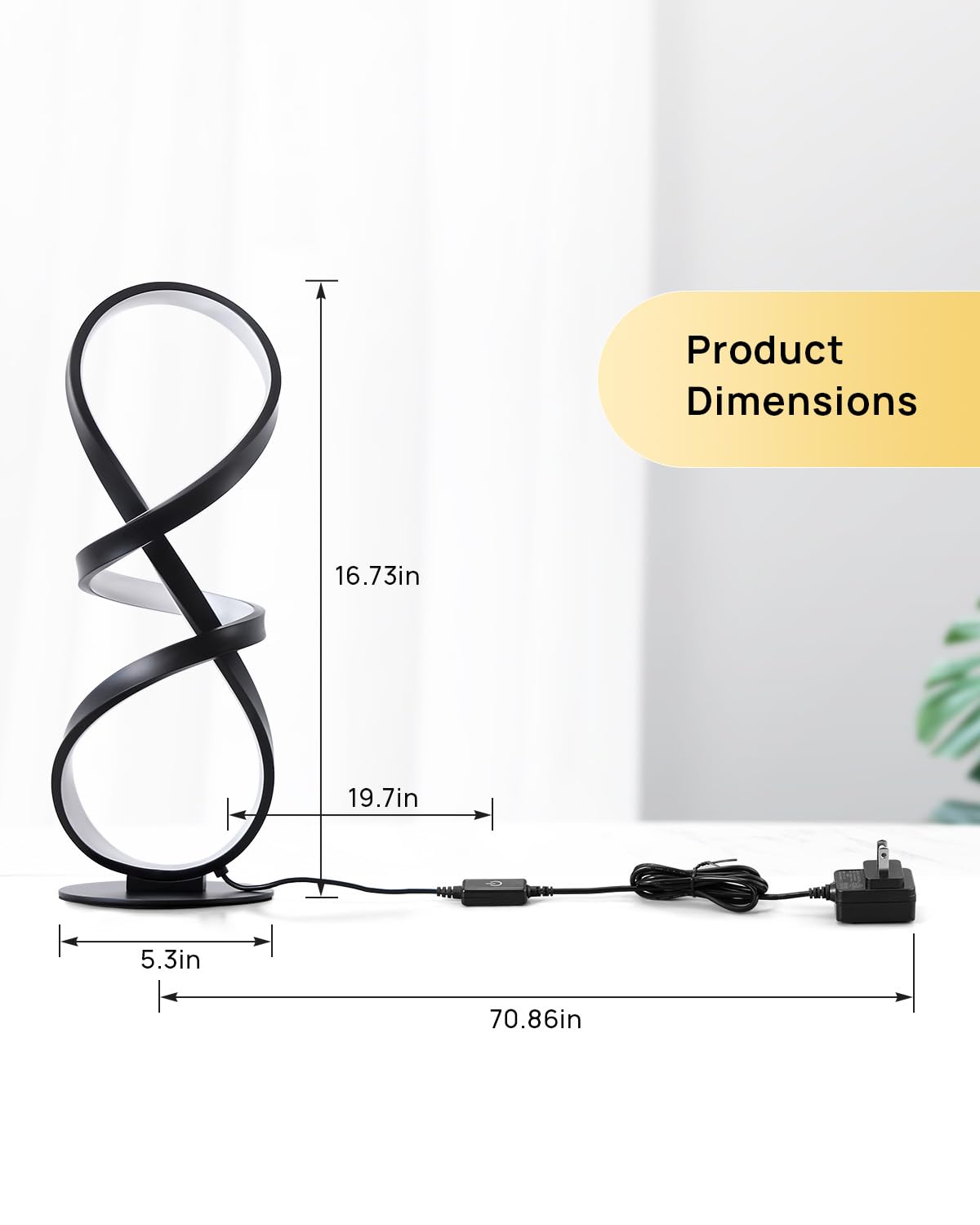 Set mit 2 Tischlampen, LED-Touch, dimmbar, Spiralschreibtischlampe, 3 Farbtemperatur, moderne Nachttischlampe, einzigartige Nachttischlampe für Wohnzimmer, Schlafzimmer, kühle Lampen für