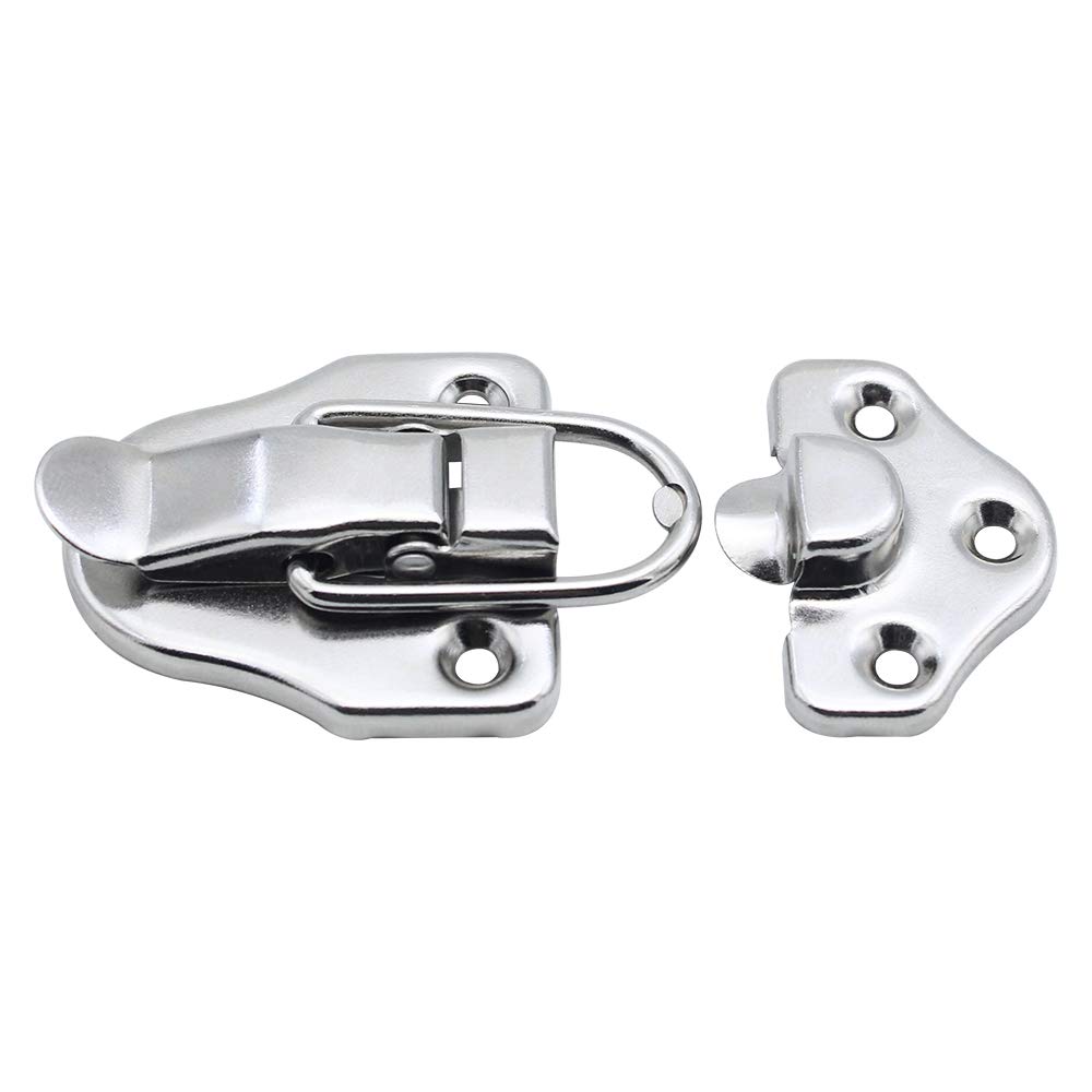 8 pezzi Toggle Latch Chiusura Chiusure a Leva Serratura per cassetta degli attrezzi cosmetici della cassetta degli attrezzi medici - Argento