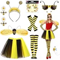 Tccydm Disfraz Abeja Mujer Adulto, Conjunto con Falda de Tul,