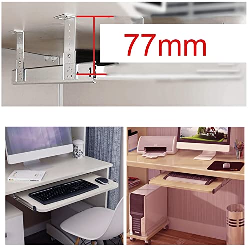 Bandeja deslizante para teclado ajustable en altura: optimiza el espacio de tu mesa de oficina. 7