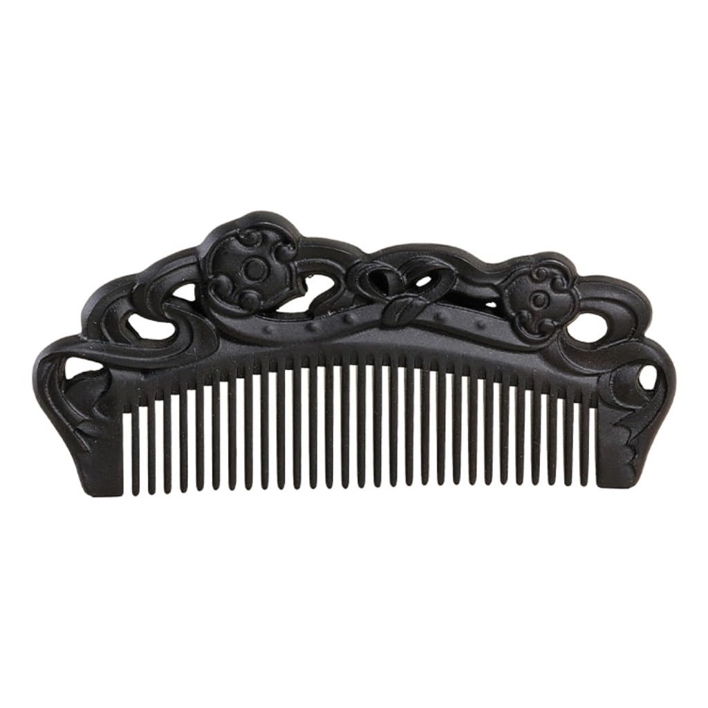 Peruka Grzebień Solid Wood Wet Hair Comb Men's Hair Comb Black Portable Travel Comb Home Bathroom Comb Duże grzebienie do włosów