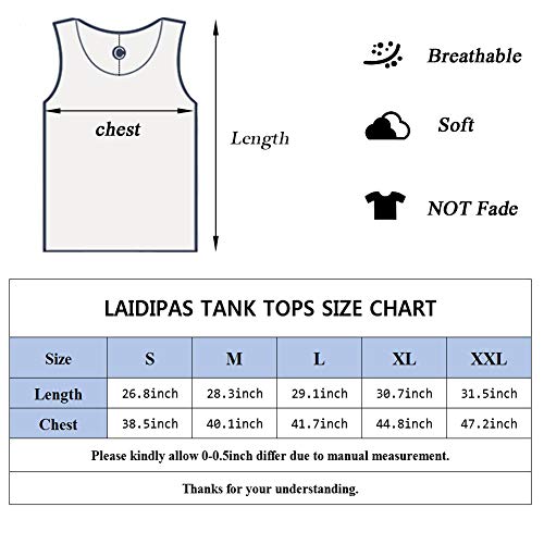LAIDIPAS Camiseta sin mangas, Camisetas de Tirantes, Camisetas Tirantes para Hombre con Impresión 3D, Divertida, Unisex, Sin Mangas - Multi Color - Large