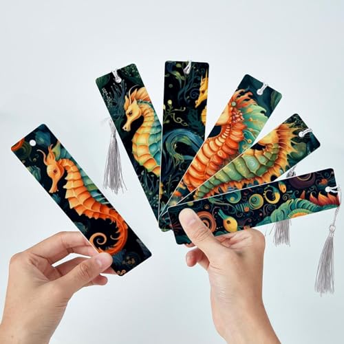 6 Marque-pages hippocampe, le cadeau idéal pour amateurs de lecture