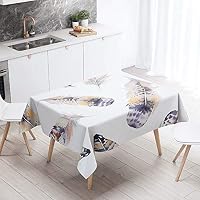 Chickw11 Tovaglie da Tavolo Impermeabile Rettangolare, Antimacchia Antipolvere da Tavolino Cucina Tavolo da Giardino Decorazione Acchiappasogni Psichedelici Stampa 3D (Uccelli Blu,140x180cm