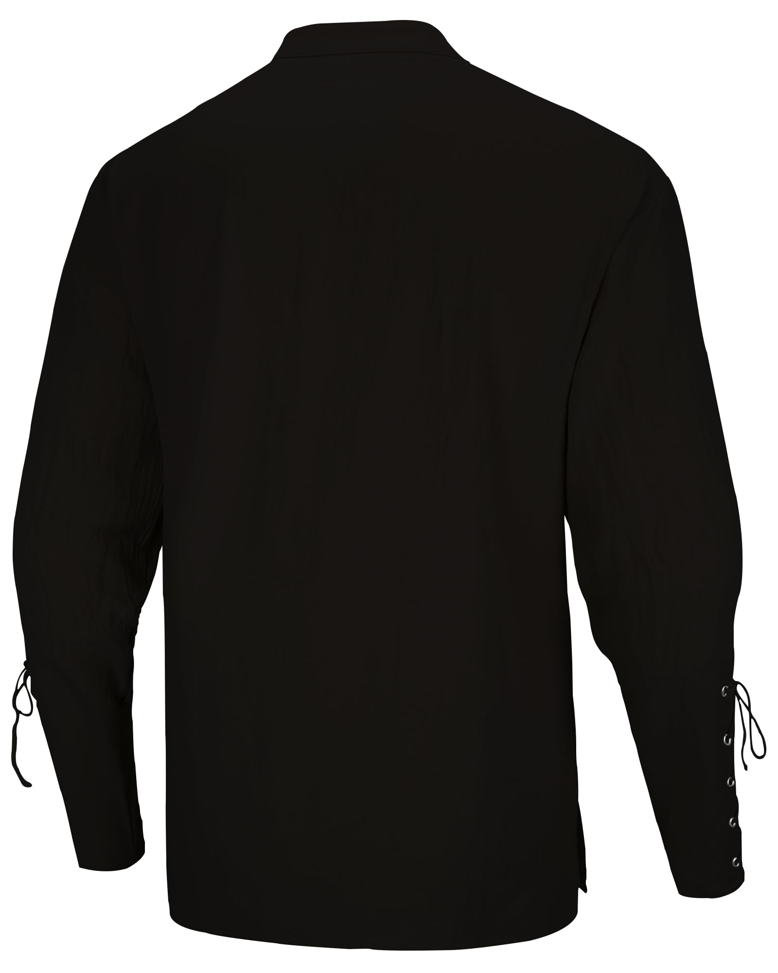 LVCBL Camicia Uomo Medievale in Cotone Lino con Lacci e Collo Coreano M-3XL